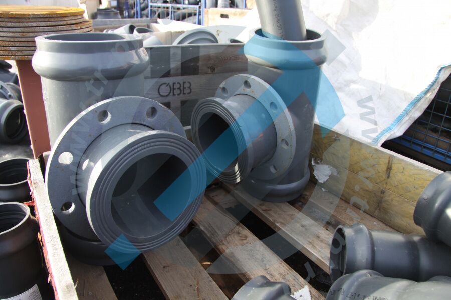 Купить отвод ПВХ (НПВХ) напорный 45 гр.° DN 160 мм в Москве