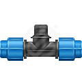 Тройники компрессионные с наружной резьбой